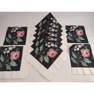 Vintage Ambassador Hallmark Paper Napkins With Floral Design 6.5" Flowers Roses